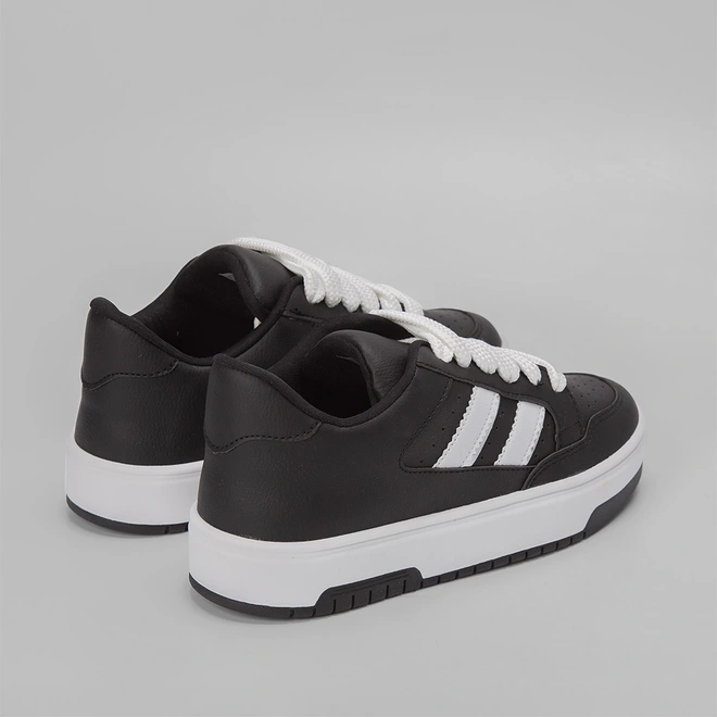Tênis Gabriela Casual Flatform Recortes Off White