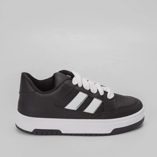 Tênis Gabriela Casual Flatform Recortes Off White