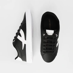 Tênis Penélope Casual Feminino Recorte Lateral Preto
