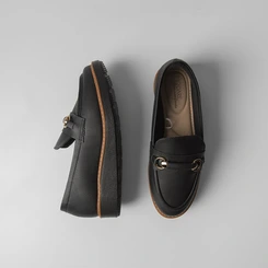 Mocassim Modare Anabela Detalhe Pesponto Preto