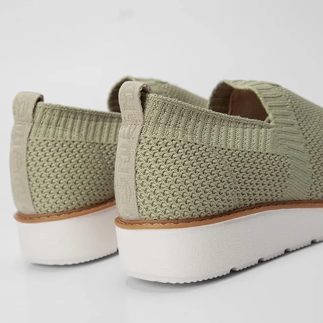 Tênis Slip On Modare Anabela Casual Verde