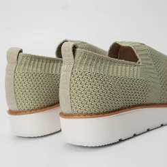 Tênis Slip On Modare Anabela Casual Verde