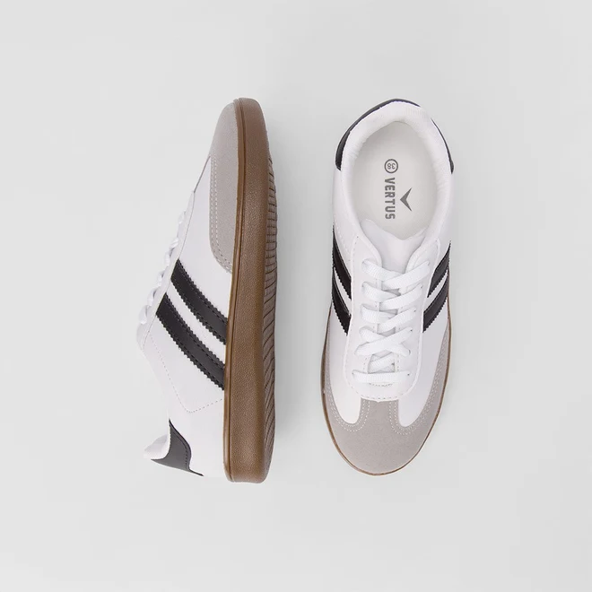Tênis Vertus Casual Masculino Recortes Nobuck Branco