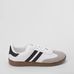 Tênis Vertus Casual Masculino Recortes Nobuck Branco