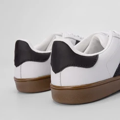 Tênis Vertus Casual Masculino Recortes Nobuck Branco