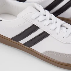Tênis Vertus Casual Masculino Recortes Nobuck Branco