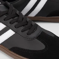 Tênis Vertus Casual Masculino Recortes Nobuck Preto