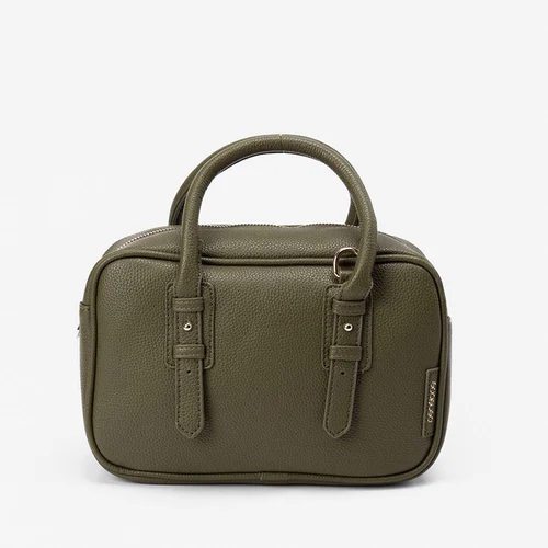 Bolsa Baú Penélope Detalhe Alça de Mão Verde Oliva
