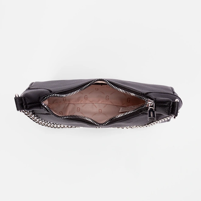 Bolsa Hobo Gabriela Média Alça Corrente Preta