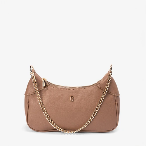 Bolsa Hobo Gabriela Média Alça Corrente Marrom