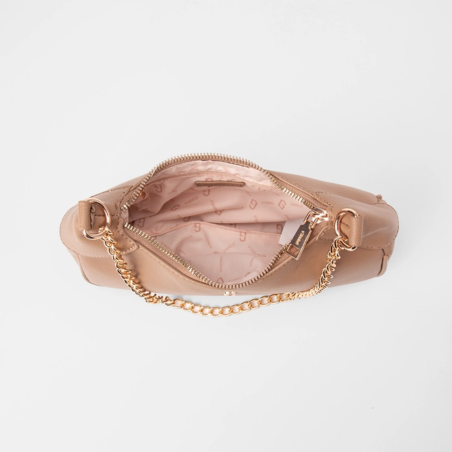 Bolsa Hobo Gabriela Média Alça Corrente Marrom