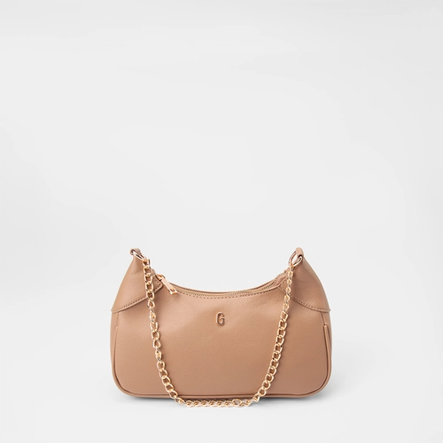 Bolsa Hobo Gabriela Média Alça Corrente Marrom