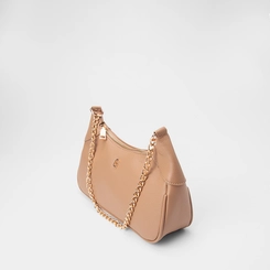 Bolsa Hobo Gabriela Média Alça Corrente Marrom