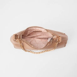 Bolsa Hobo Gabriela Média Alça Corrente Marrom