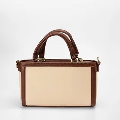 Bolsa de Mão Gabriela Detalhe Tassel Bege & Marrom