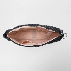 Bolsa Gabriela Grande Efeito Matelassê Preto