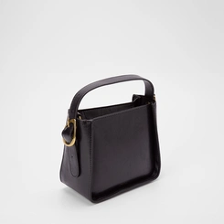 Bolsa Bucket Pequena Gabriela Transversal Detalhe Fivela Preto