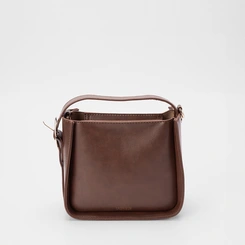 Bolsa Bucket Gabriela Pequena Detalhe Fivela Marrom