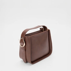Bolsa Bucket Gabriela Pequena Detalhe Fivela Marrom