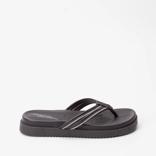 Papete Modare Ultraconforto Tiras de Dedo Strass Preto