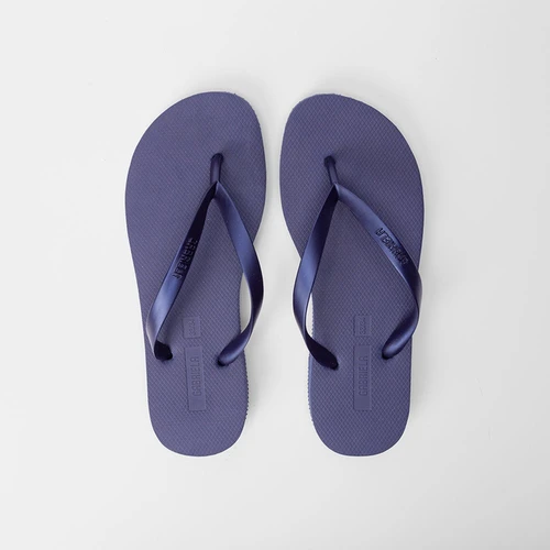 Chinelo Gabriela Tiras Peroladas Glitter Azul Marinho