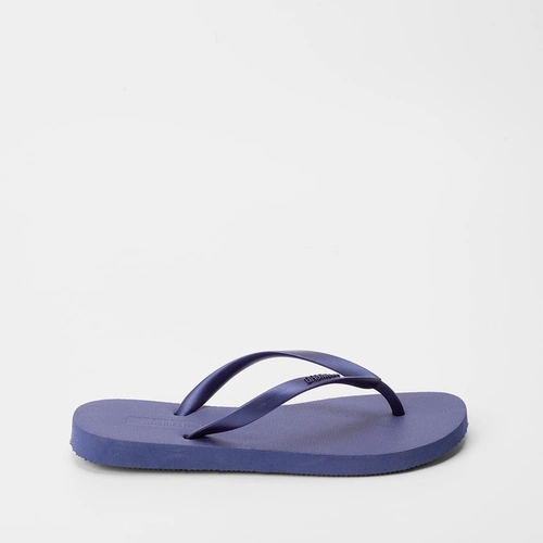 Chinelo Gabriela Tiras Peroladas Glitter Azul Marinho