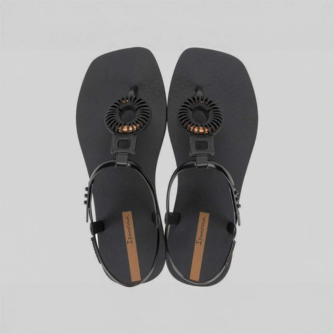Sandália Rasteira Ipanema Class Edge Graphic Preto