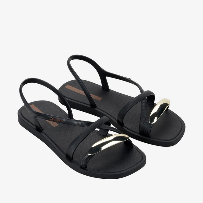 Sandália Rasteira Ipanema Go Chic Preto