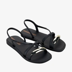 Sandália Rasteira Ipanema Go Chic Preto