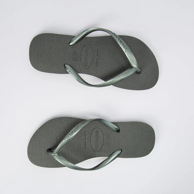 Chinelo Havaianas Slim Metalizada Verde Oliva