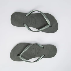 Chinelo Havaianas Slim Metalizada Verde Oliva