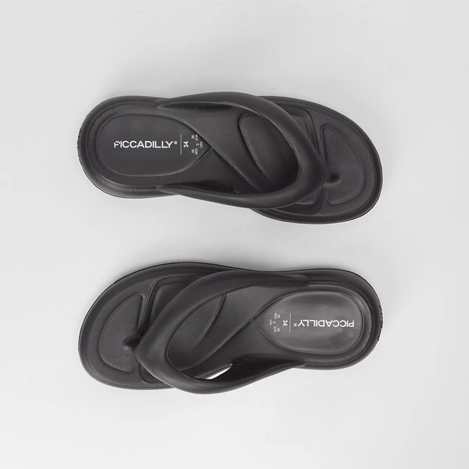 Chinelo Piccadilly Marshmallow Preto