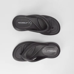 Chinelo Piccadilly Marshmallow Preto
