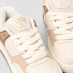 Tênis Casual Feminino Logus Nude & Off-White