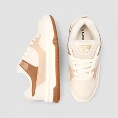 Tênis Casual Feminino Logus Nude & Off-White
