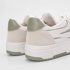Tênis Gabriela Flatform Feminino Aplicação Off White