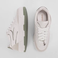 Tênis Gabriela Flatform Feminino Aplicação Off White