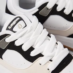 Tênis Feminino Logus Casual Recortes Branco & Preto