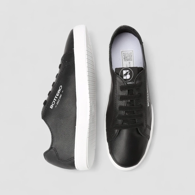 Tênis Casual Feminino Bottero Original Elástico Preto