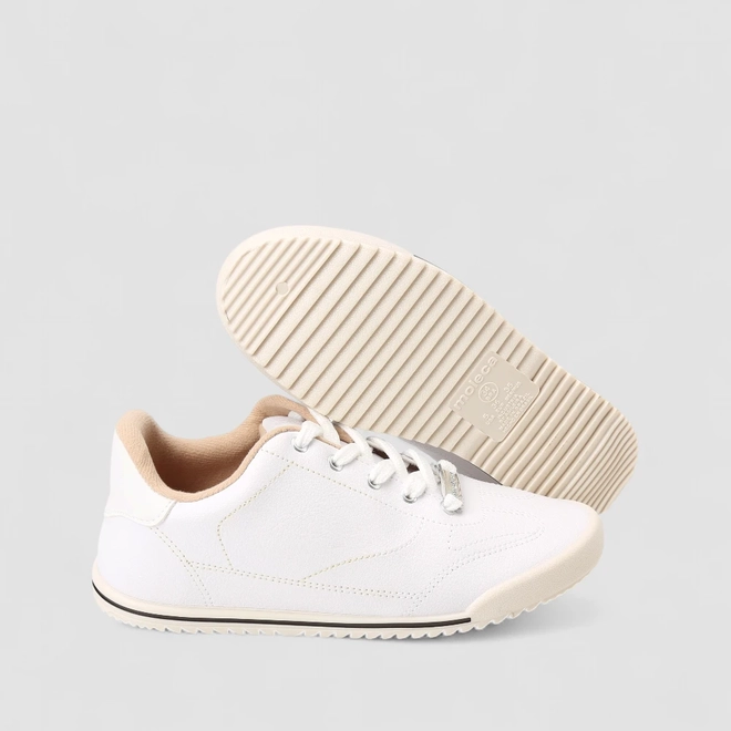 Tênis Casual Feminino Moleca Branco