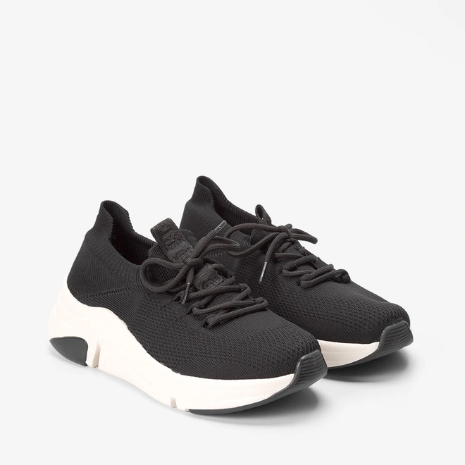 Tênis Chunky Feminino Modare Ultraconforto Knit Preto