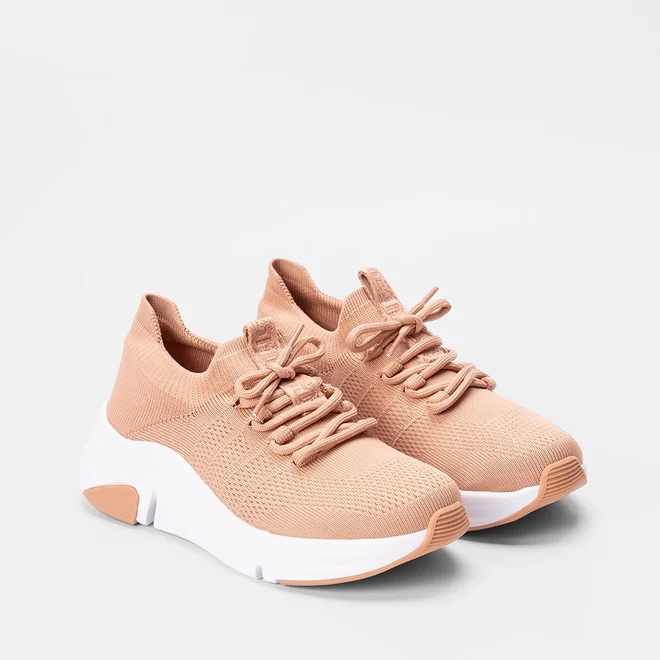 Tênis Chunky Feminino Modare Ultraconforto Knit Nude