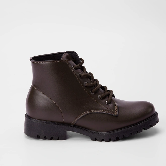 Bota Coturno Penélope Tratorada Marrom