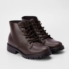 Bota Coturno Penélope Tratorada Marrom