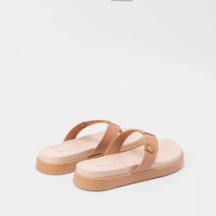 Tamanco Modare Flatform Tira de Dedo Nude