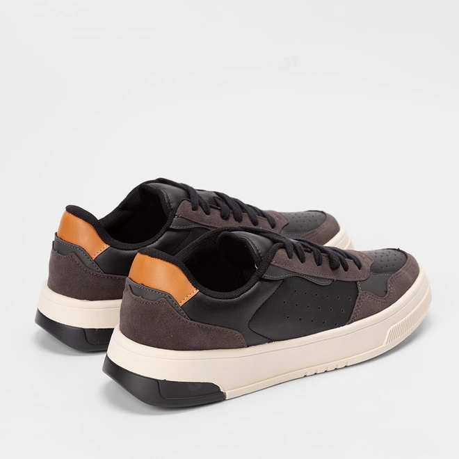 Tênis Masculino Mac & Jac Recorte Nobuck Preto