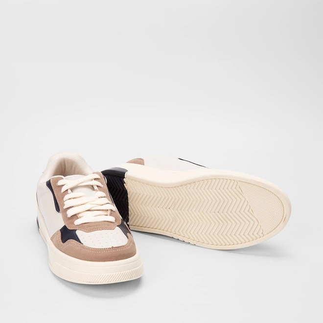 Tênis Masculino Mac & Jac Recorte Nobuck Bege