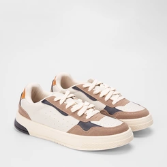 Tênis Masculino Mac & Jac Recorte Nobuck Bege