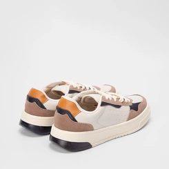 Tênis Masculino Mac & Jac Recorte Nobuck Bege