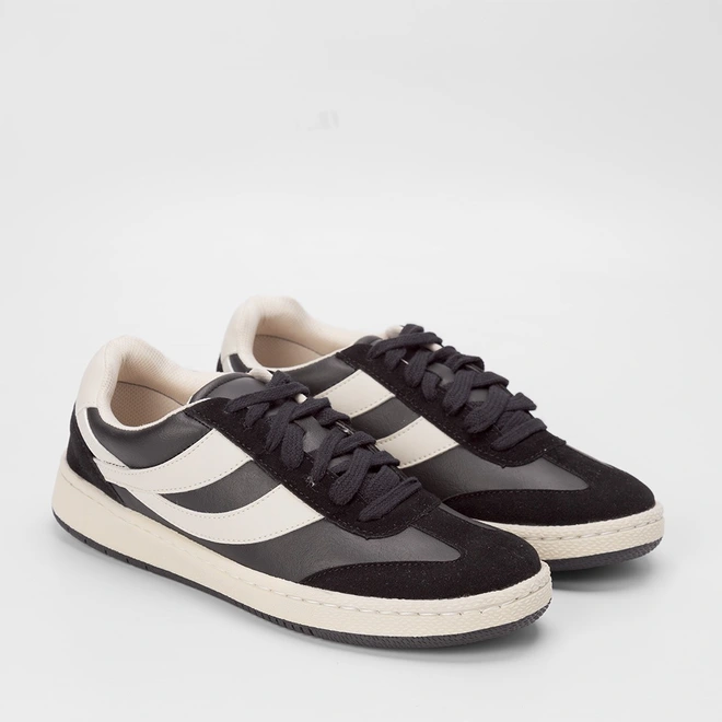 Tênis Masculino Mac & Jac Recorte Lateral Preto